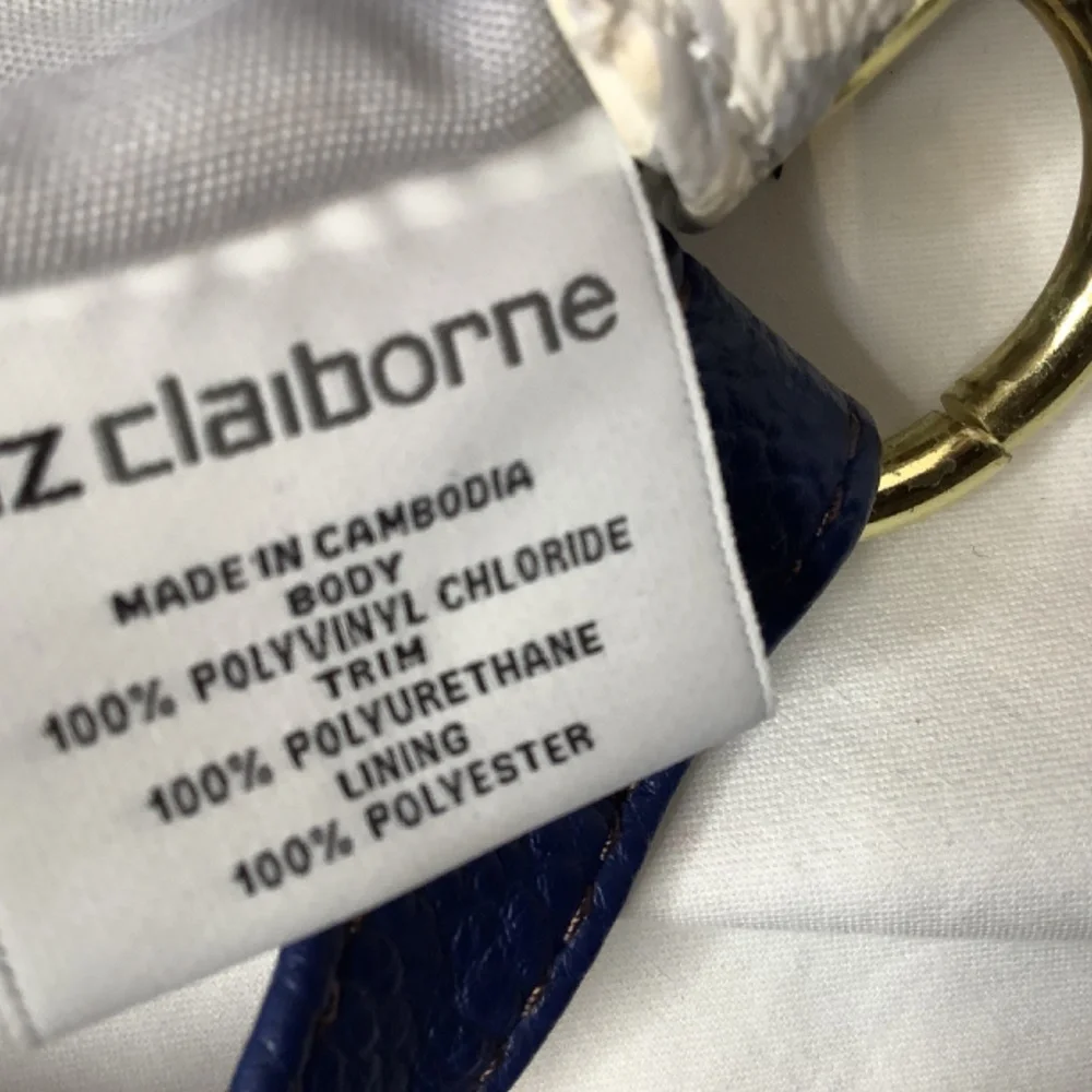 EUC Liz‎ Claiborne navy white crossbody bag